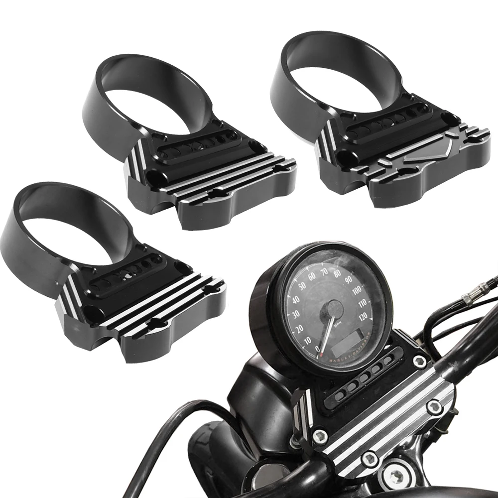 Motorcycle CNC Instrument Odometer Mounting Bracket Speedometer Relocation Cover For Harley Sportster Iron XL 883 1200 Custom