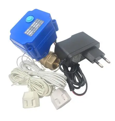 Válvula de alarma de detección de fugas de agua para Cable de Sensor de casa inteligente con válvula BSP de 1/2 \