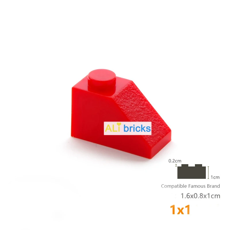 25pcs/lot DIY Blocks Building Bricks Bevel 1X1 Educational Assemblage Construction Toys for Children Size Compatible With Brand