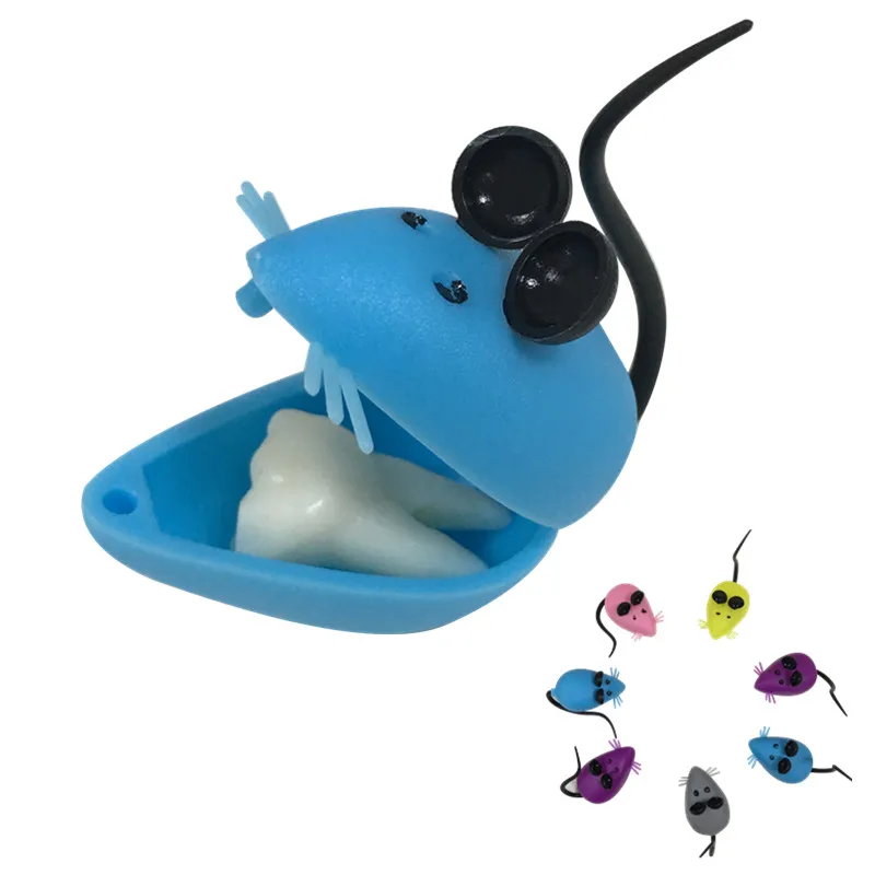 Lovely Mouse Shape Mini Milk Teeth Storage Box Lovely Tooth Fairy Box Child's Tooth Souvenir Save Container Tool Dental gift