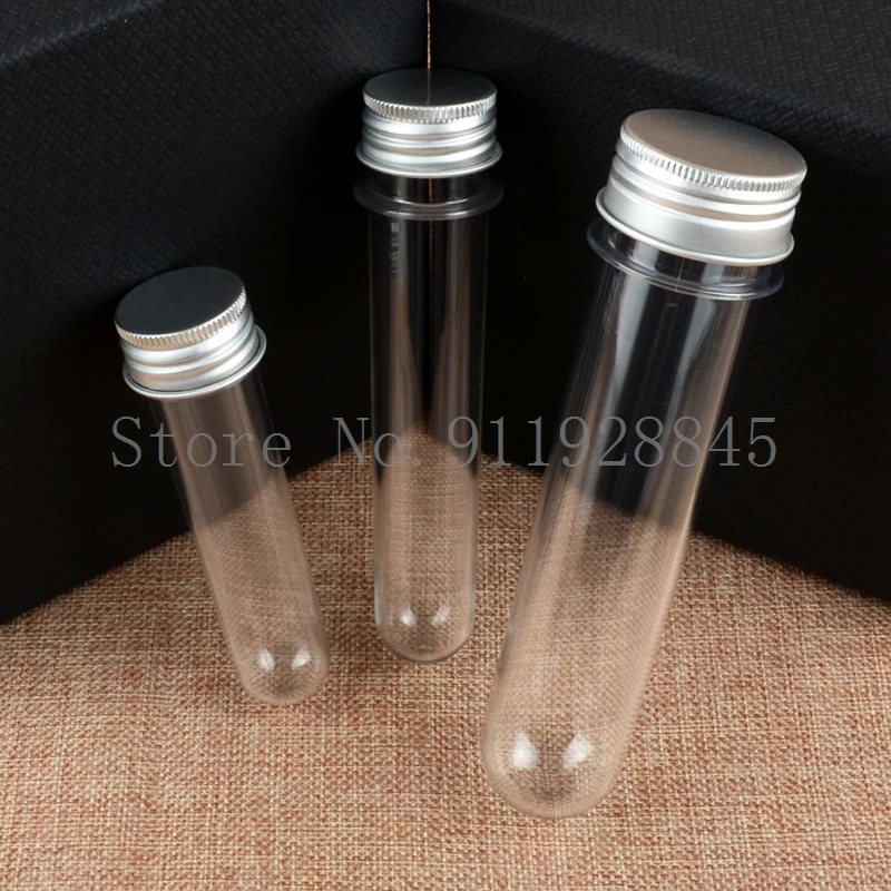 10pcs lab 30/40/65/100ml cylindrical PET tube bottle mask candy rubber capsule shoelace data line plastic bottle Screw tubes