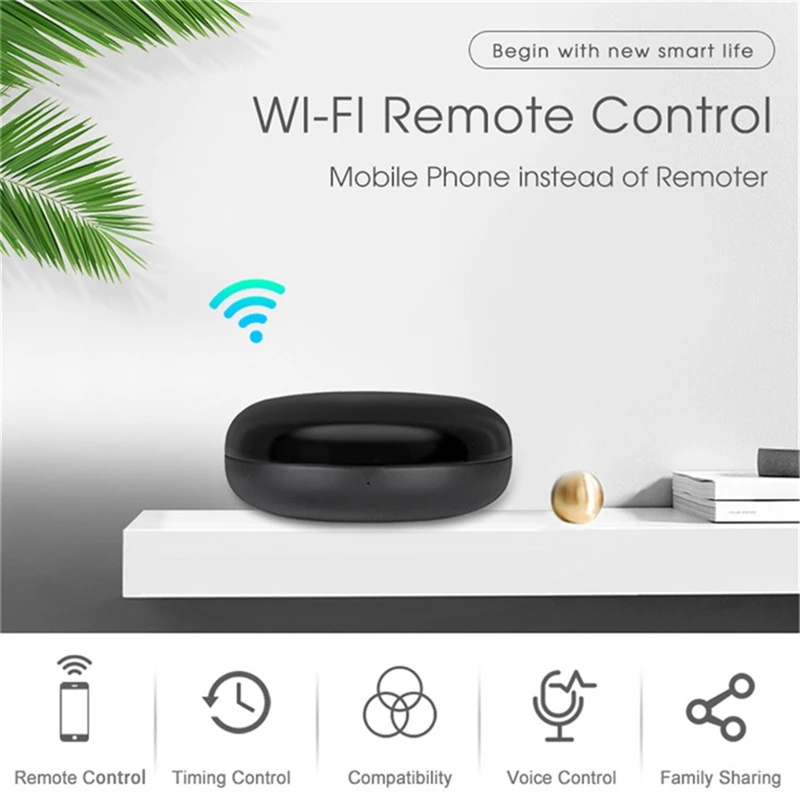 Tuya Mini WiFi Smart IR Remote 360 10m Controller con Alexa Google Assistant, per TV aria condizionata apparecchi controllo vocale