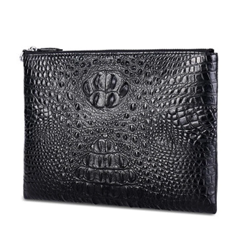 

VVBrown crocodile male handbags Men bags multi-function Casual envelope bag large capacity men wallet men clutch bag