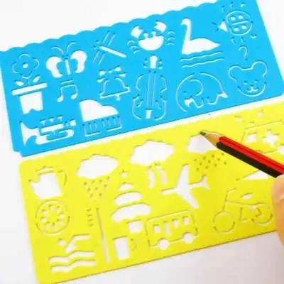 Paint Learning Notebook Cartoon Pattern Ruler Graphic Drawing Tool Board Plastic Unisex Special Offer 2021