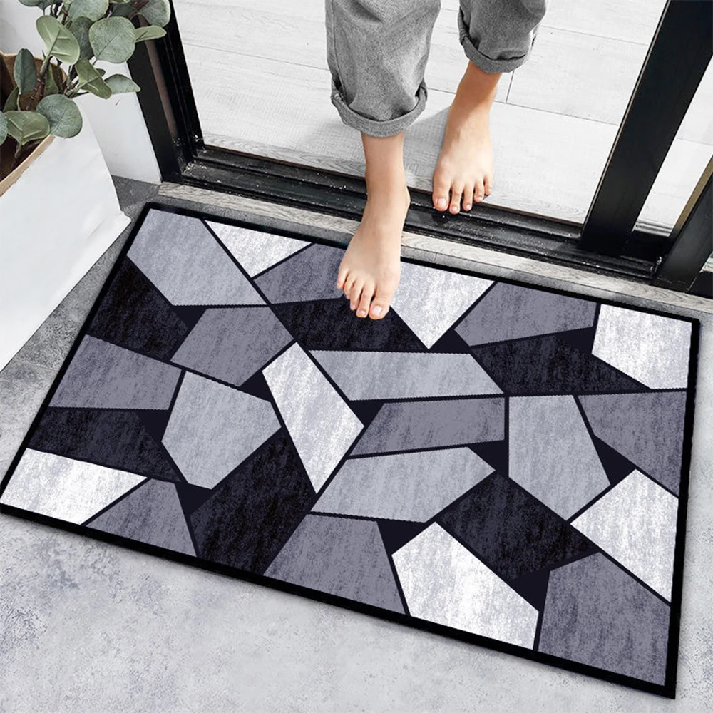 Geometric Entrance Door Mat Anti-slip Absorbent Carpet for Corridor Bath Mat Kitchen Hallway Rug Welcome Mats For Floor Mat