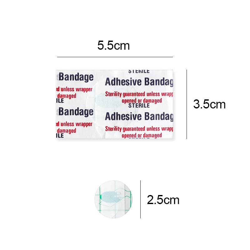 100Pcs New Band-Aids Waterproof Breathable Cushion Adhesive Plaster Wound Hemostasis Sticker Transparent Band First Aid Bandage