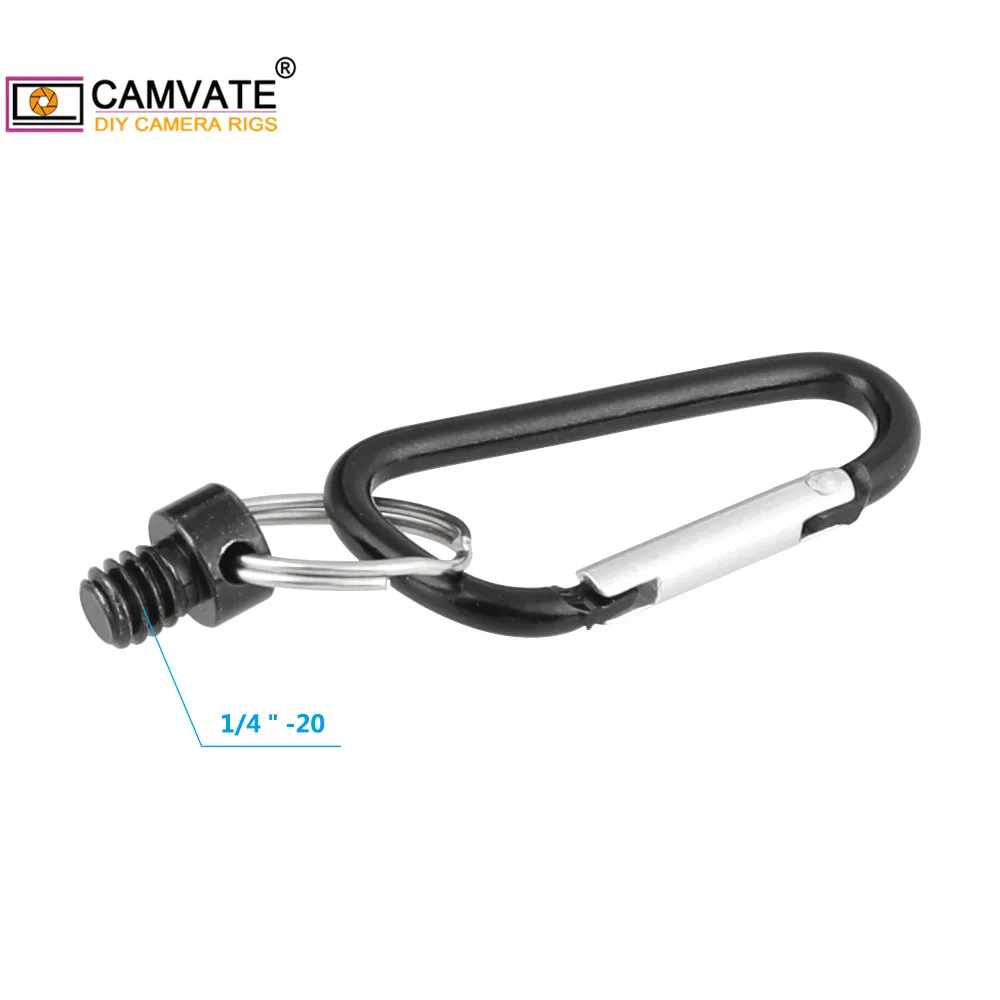 CAMVATE Portable Universal Split Ring With 1/4"-20 Thread Screw Bolt For Camera Cheese Handle Grip /Tripod /Quick Release Plate