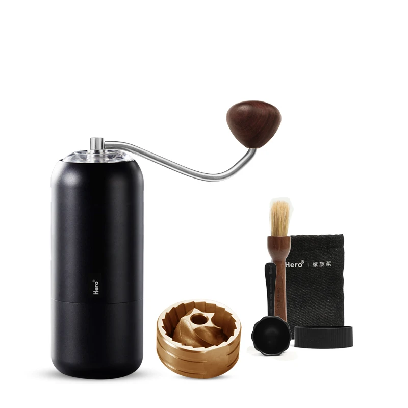 HERO S07 Aluminum Coffee Grinder Portable Coffee Bean Mill Mini Machine 420Stainless Steel Burr Core High Quality Coffee Milling