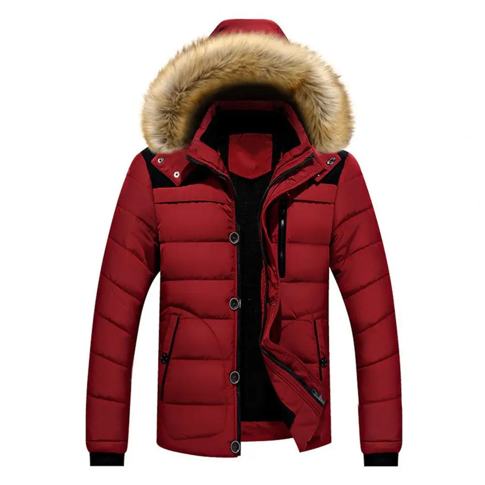 Kurtka zimowa męska puchowa Warm Parkas Streetwear bardzo gruba wysoce wyściełana wiatroodporna wysoka kołnierz męski kurtka pikowana