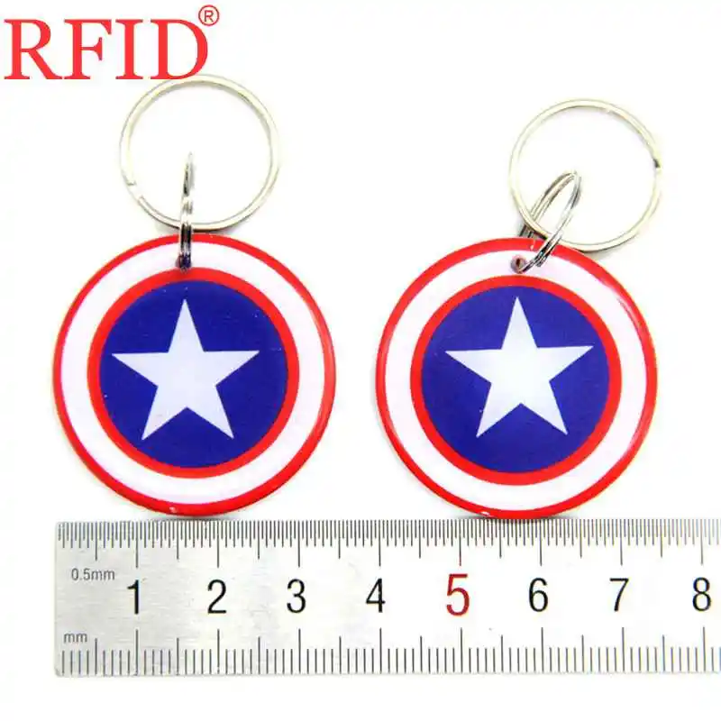 ID 125khz EM4305 EM4205 Writable Rewrite Keyfob Key Tags RFID Card Waterproof Token Tag Badge Keychain Access Control Card 1pcs