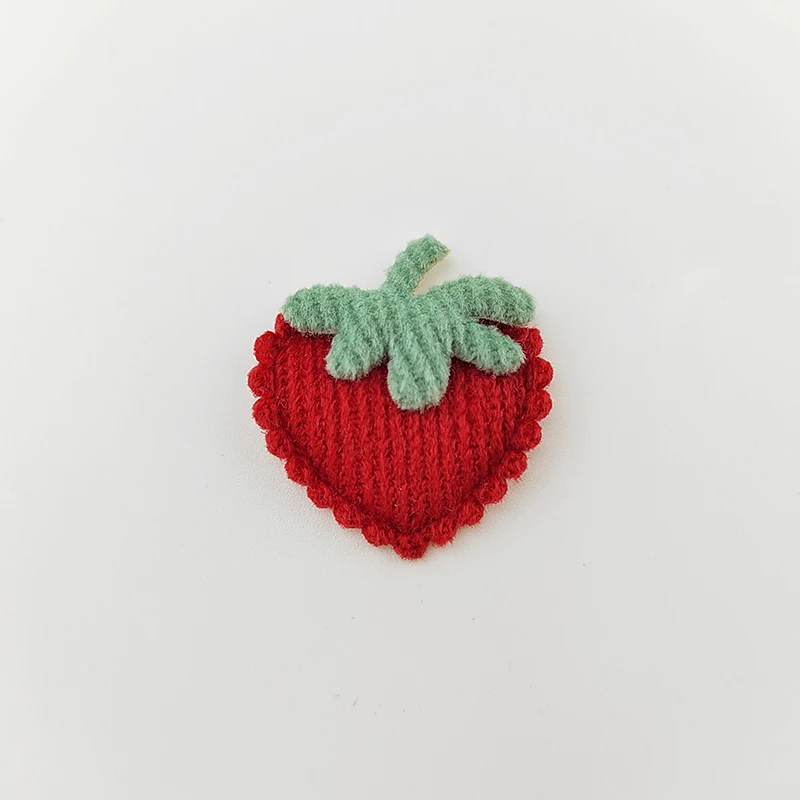 50 Stück/Lot 2,5*2,8CM Kleine Erdbeer-Applikationen zum Aufnähen für handgemachte Kleidung, Hüte, Nähzubehör, DIY Haarspangen-Zubehör, Patches – Detail 7