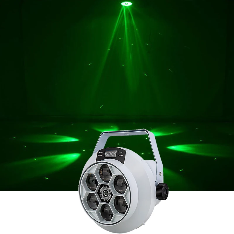 ดีผลเลเซอร์2ใน1 Bee Moving Head Light สีเขียวเลเซอร์6X12W RGBW ดีใช้สำหรับ Party Night Club KTV Home Entertain