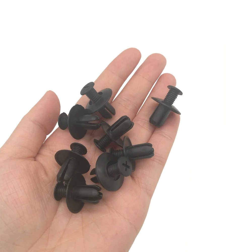 50pcs 8mm Car Fastener Clip Door Trim Panel Retainer Pin Rivet Plastic Universal Parts