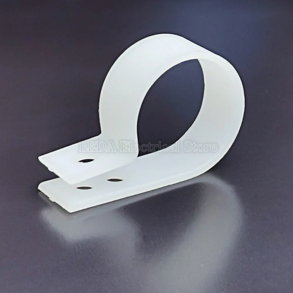 

100PCS 23mm R-Type Nylon Cable Clamp Plastic P Clips Hose Fasteners Durable Mounting Fix Hardware Electrical Fittings