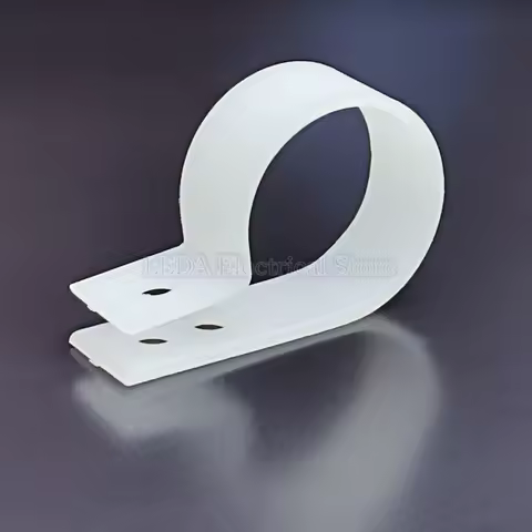 100PCS 23mm R-Type Nylon Cable Clamp Plastic P Clips Hose Fasteners Durable Mounting Fix Hardware Electrical Fittings