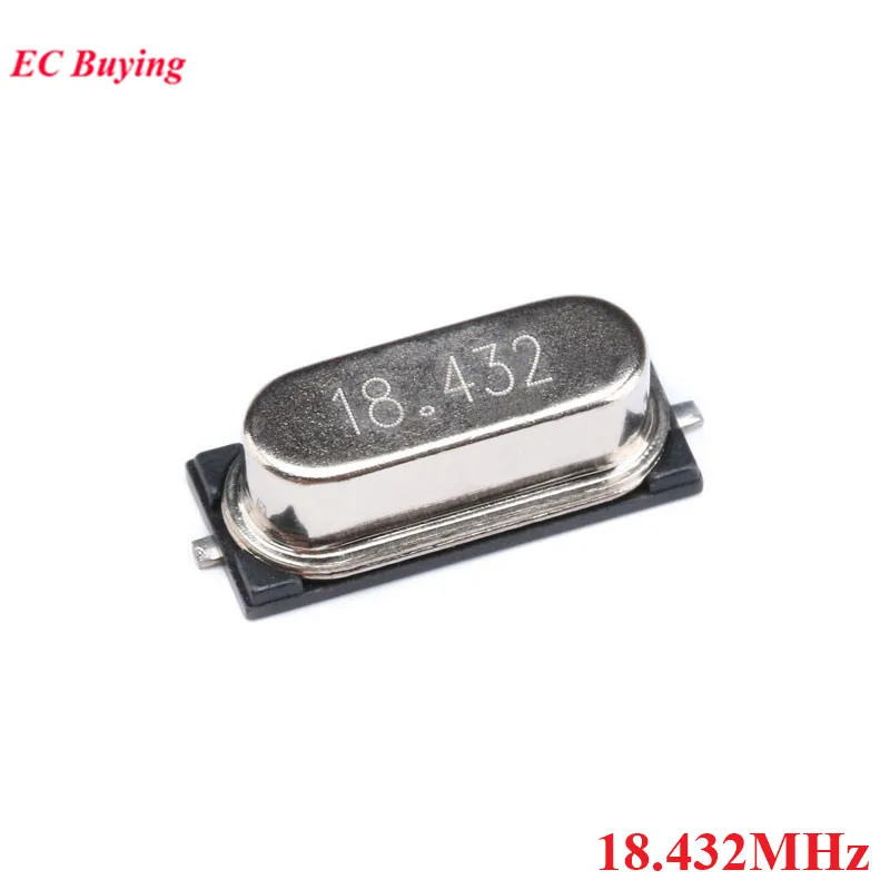 10pcs/lot SMD 49S 18.432MHz Crystal Oscillator 18.432 MHZ Passive Crystal 20PF ± 20PPM 18.432M HC-49S