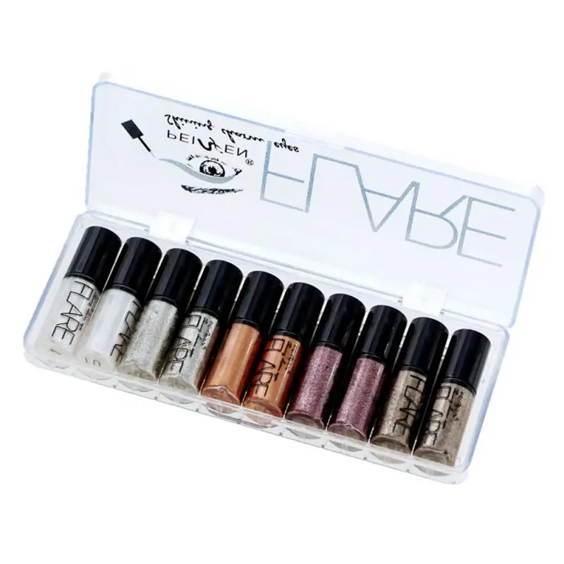 Pro Shiny Eye Liners Cosmetics Glitter Shimmer Silver Rose Gold Pigment Eye Shadow Liner for Women Eye Korean Cosmetics T1176