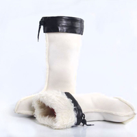 Rain Boots Cotton-Padded Shoe Cover Warm Lining High Tube Cotton Cover Pouch Winter Fleece-Lined