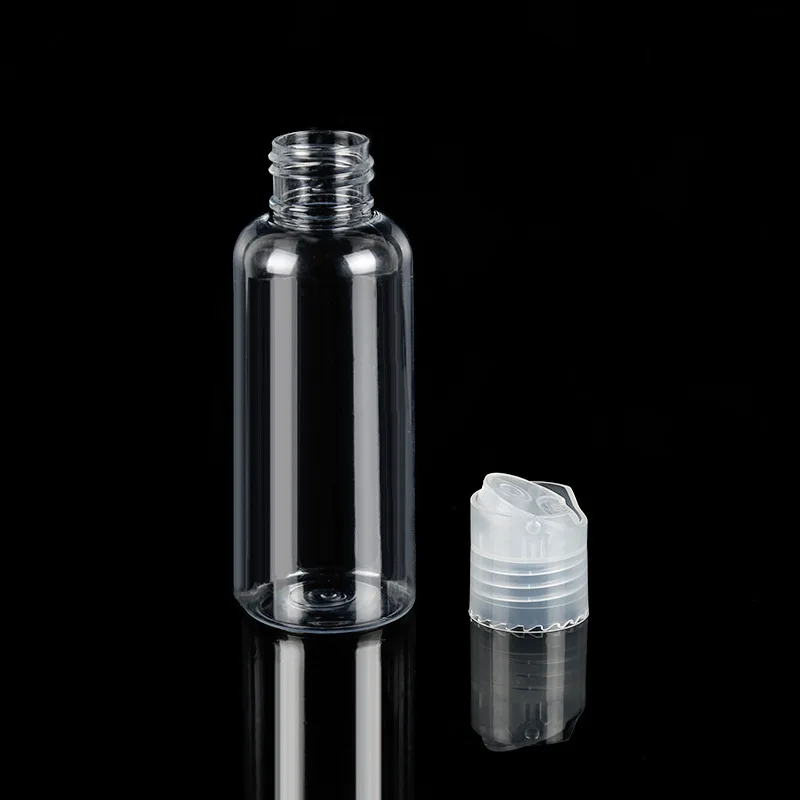 10pcs 30ml 50ml 60ml 100ml Plastic PET Clear Cosmetic Emulsion Bottles Travel Makeup Lotion Vials Liquid Refillable Containers