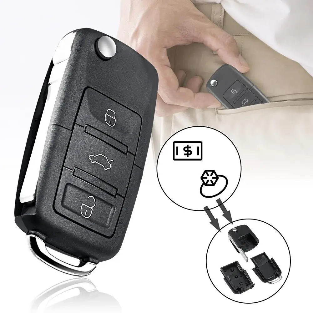 Fake Car Key Safe Hidden Secret Compartment Stash Box Discreet Decoy Car Key Fob to Hide and Store Money