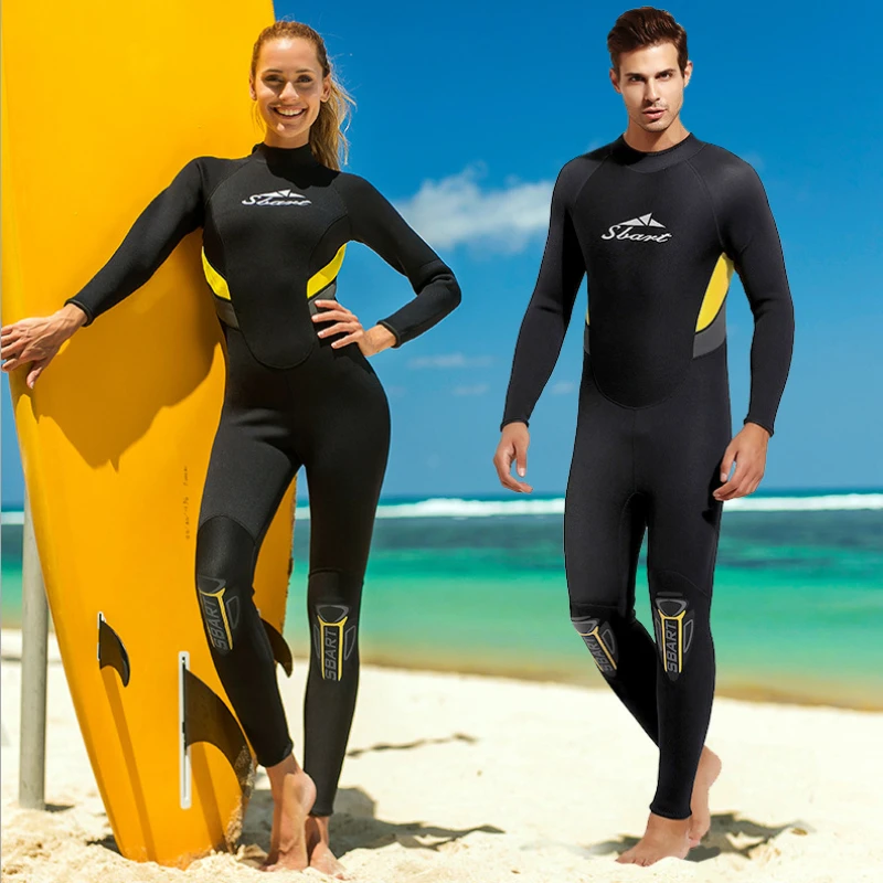 

One Piece 3MM Neoprene Wetsuit Spearfishing Long Sleeve Couple Wetsuits Snorkeling Diving Suit Surfing Dive Triathlon