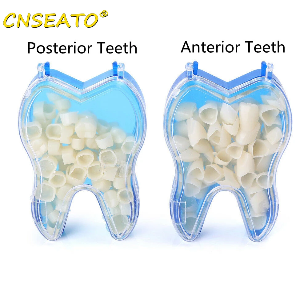 CNSEATO 1Box Dental Temporary Crown Veneers For Teeth Anteriors Posterior Synthetic Resin Tooth Oral Whitening Dentist Materials