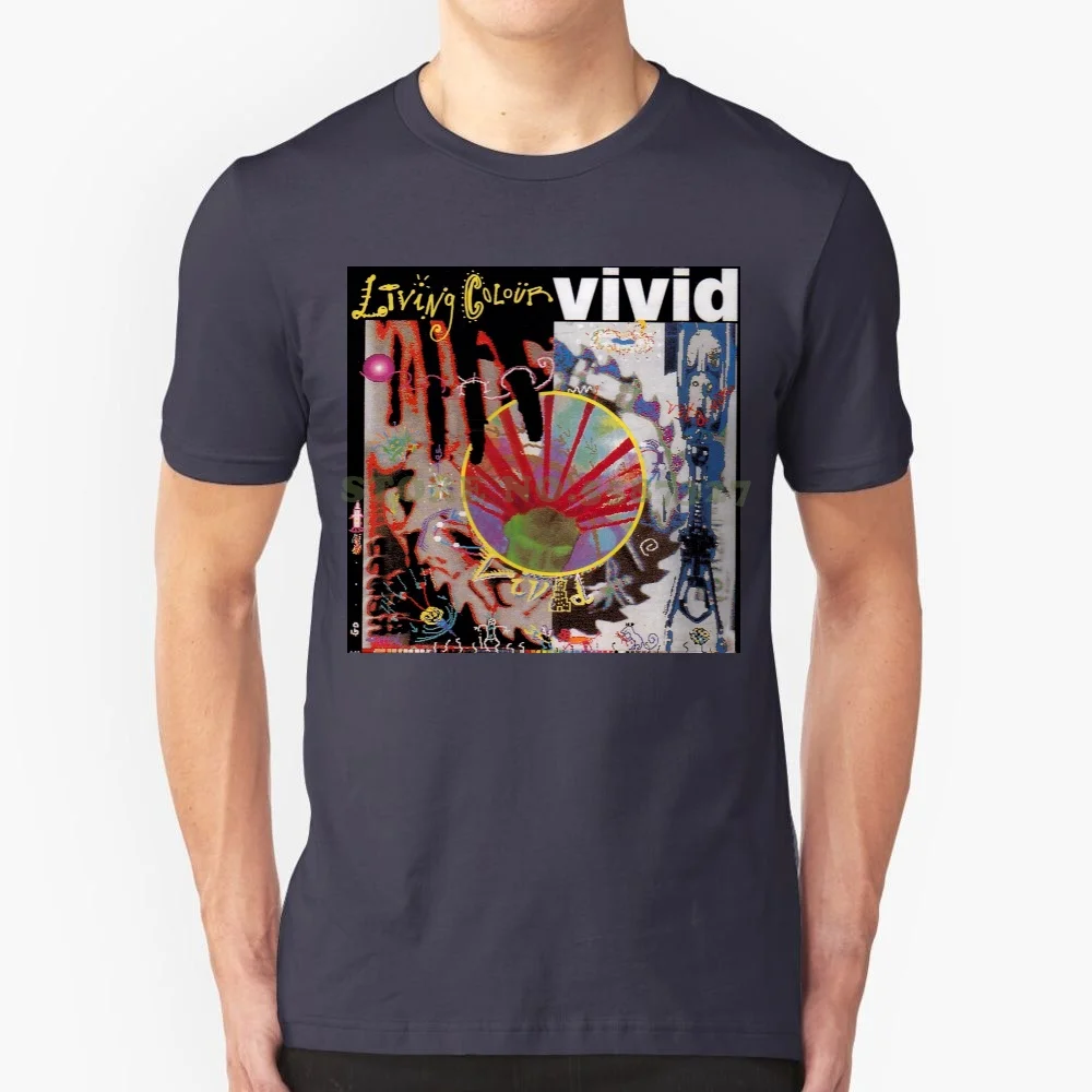 Living Colour Rock Band Legend Vivid Album Men's Black T Shirt Size S-3xl Summer New Men Cotton T Shirt