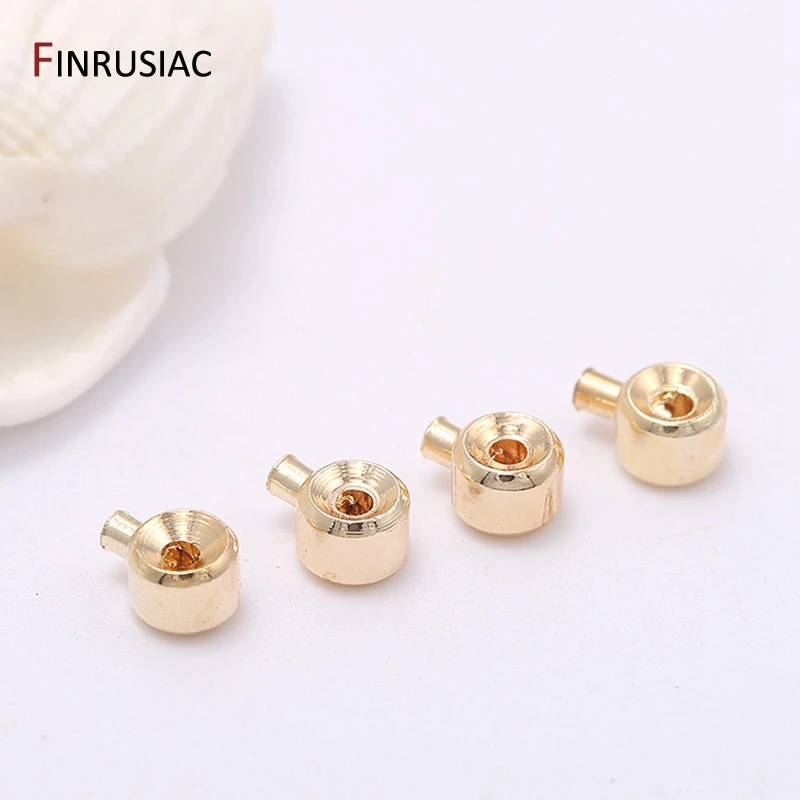 14k vergoldete Quetschperlen, DIY-Armband-Stopperperlen, Verschlüsse, Lampen für Schmuck, Endklemmen, Schmuckherstellungszubehör – Detail 16