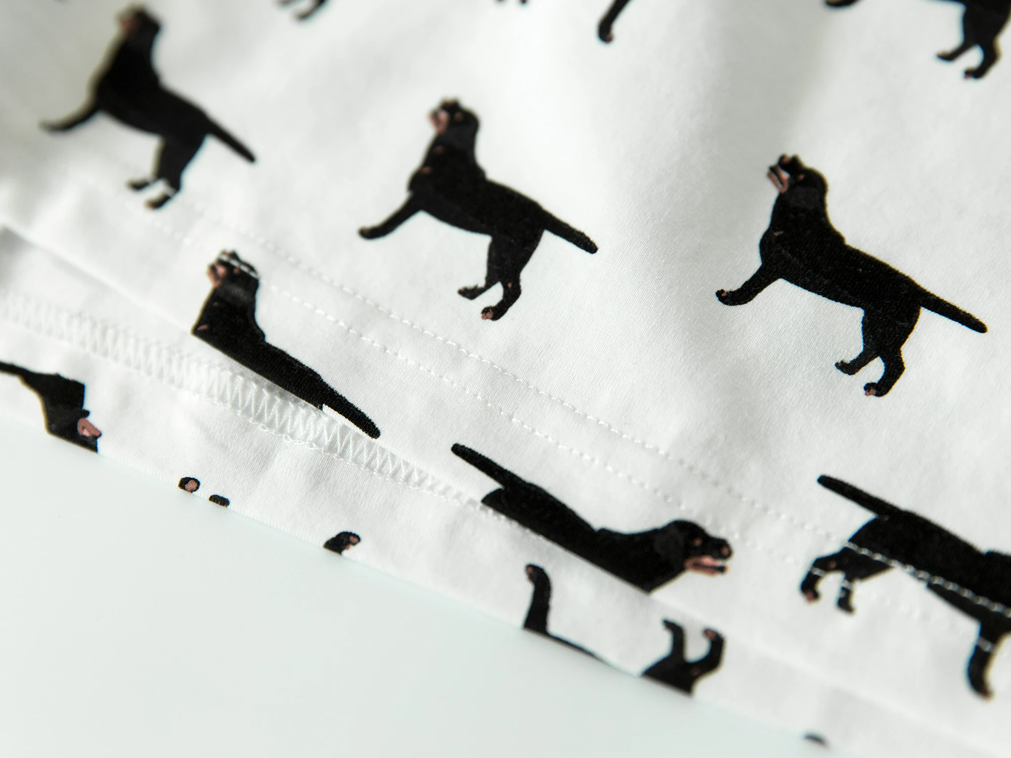 Multi Dogs Print Sleep Bottoms Collection Women Shorts Labrador Dachshund Print Elastic Waist Cotton Stretchy S-XXL B6701