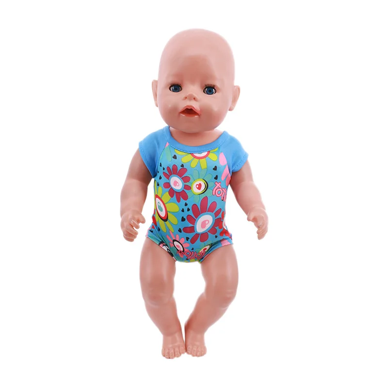 Doll Clothes Blue Swimsuit,Sports Wear,PU Shoes For 18Inch Girl Of American&43 Cm Reborn Baby Doll Accessories,Generation Gift