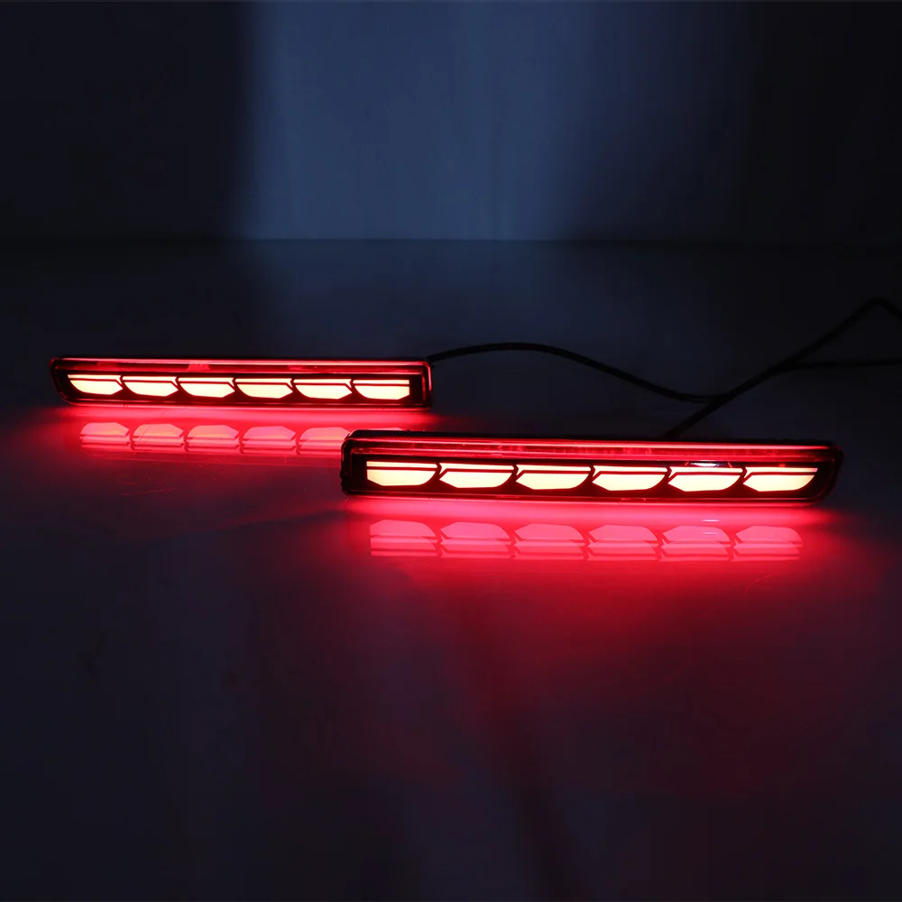 سيارة وامض 1 زوج سيارة LED الخلفية عاكس مصابيح لتويوتا راش Luxio 2014 2015 2016 2017 مصابيح ضباب الفرامل بدوره مصباح إشارة #5