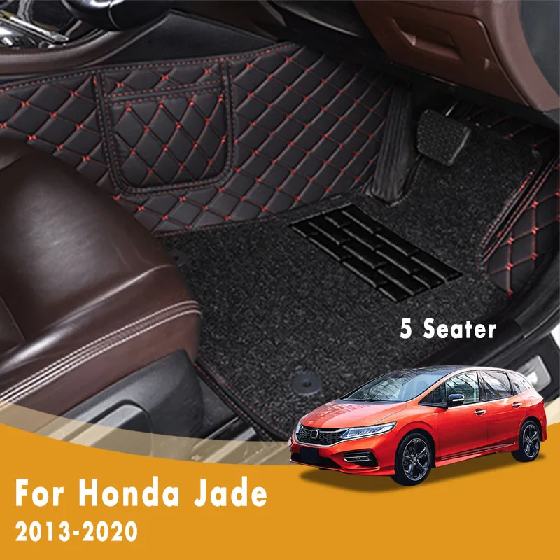 

RHD Luxury Double Layer Wire Loop Carpets Car Floor Mats For Honda Jade 2020 2019 2018 2017 2016 2015 2014 2013 (5 Seats) Decor