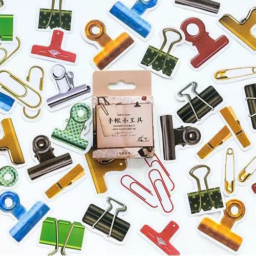 45 Pcs/lot Cute Clip Tool Mini Sticker Decoration Diy Scrapbooking Sticker Stationery Kawaii Diary Label Sticker