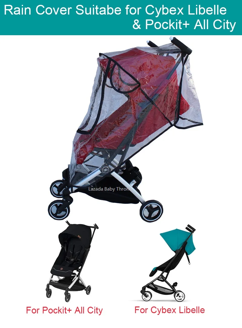 1:1 Baby Stroller Accessories Raincoat Rain Cover Dust-proof Cover Windproof Cover for GB POCKIT+ All City Cybex Libelle