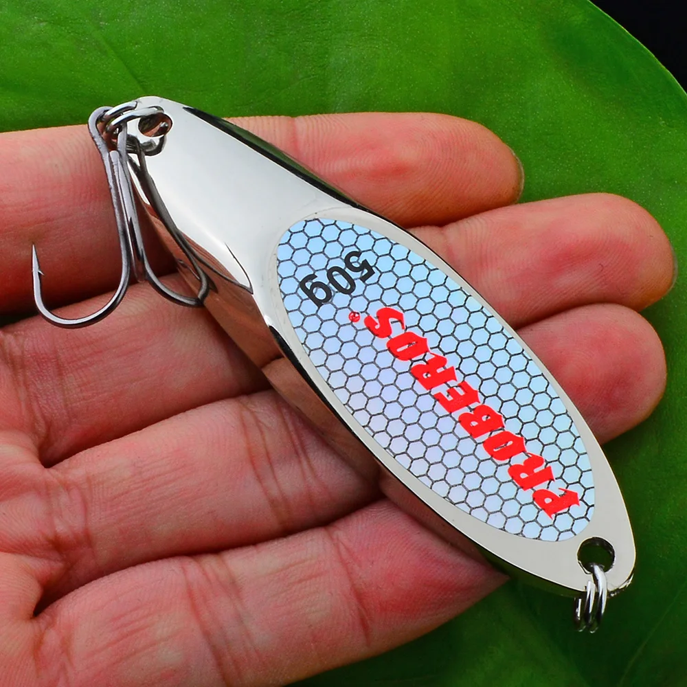 1Pcs Metal Spoon Fishing Lures 3g-60g Spinner Jig Hard Bait Wobblers Crankbait Artificial VIB Sequins with Hooks Carp Fishing