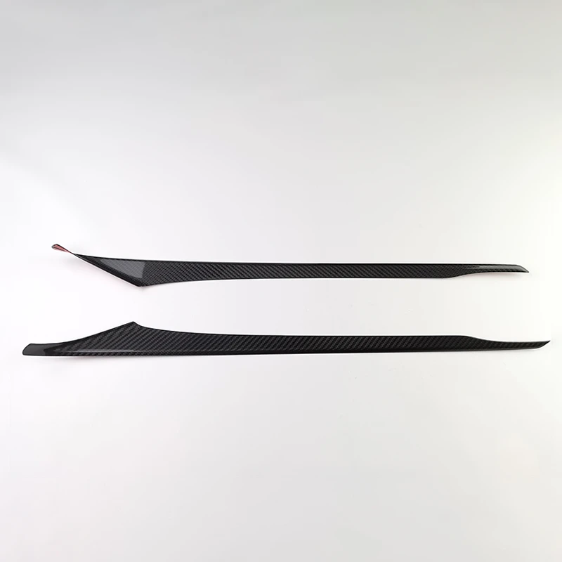 2pcs Real Carbon Fiber Car Inner Door Strip Panel Lip Trim Accessories For Lexus RC200t RC300h RC300 RC350 RC F SPORT 2016-2021