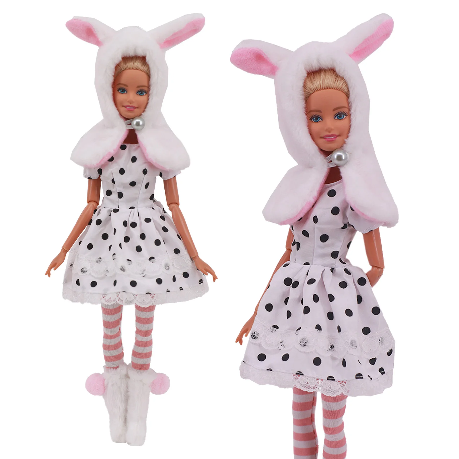 Multicolor Barbies Doll Plush Clothes Fashion Evening Dress Cute Doll Shoes For Barbies,11.8 Inch Doll,1/6 BJD,Doll Accessories