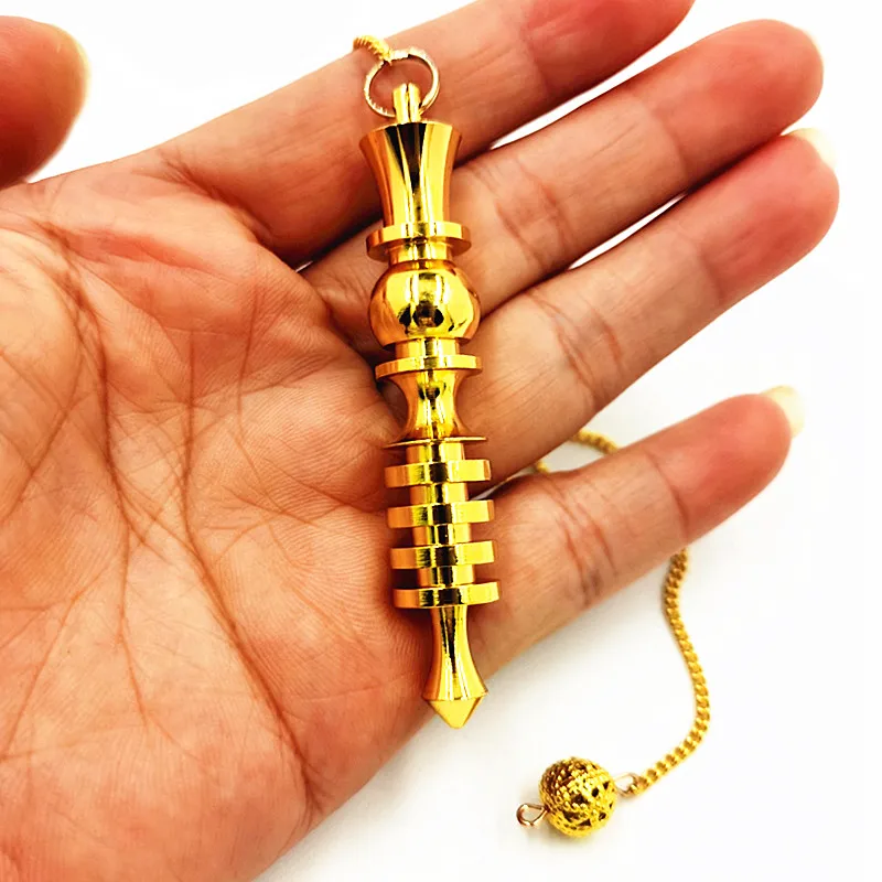 Men pendant Metal Dowsing Pendulum for Reiki Healing Divinatio Pendent Spiritual Wicca Amulet Screw Shape Pendule Radiestesia