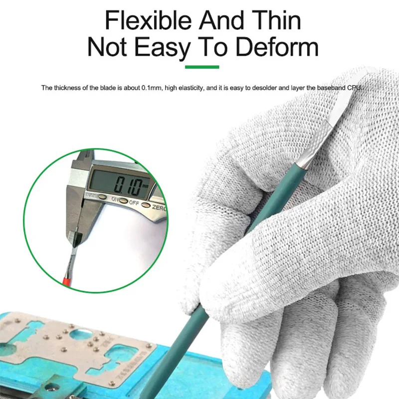 RELIFE RL-049B IC BGA CPU Glue Removal Pry Knife Phone Frame Separation Ultra-Thin Double Head Cutter Degumming Crowbar