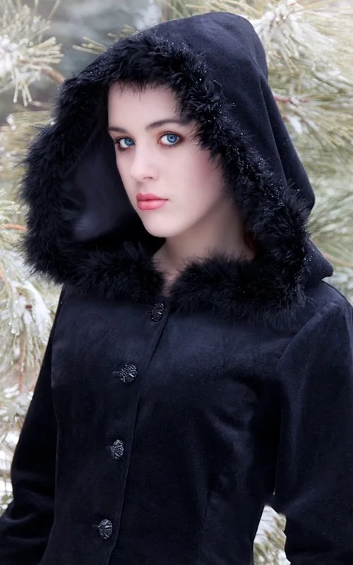 New Renaissance Medieval Costume Womens Autumn Long Coat Dress VIntage Fur Hooded Maxi Trench Coat Cosplay Outwear plus size