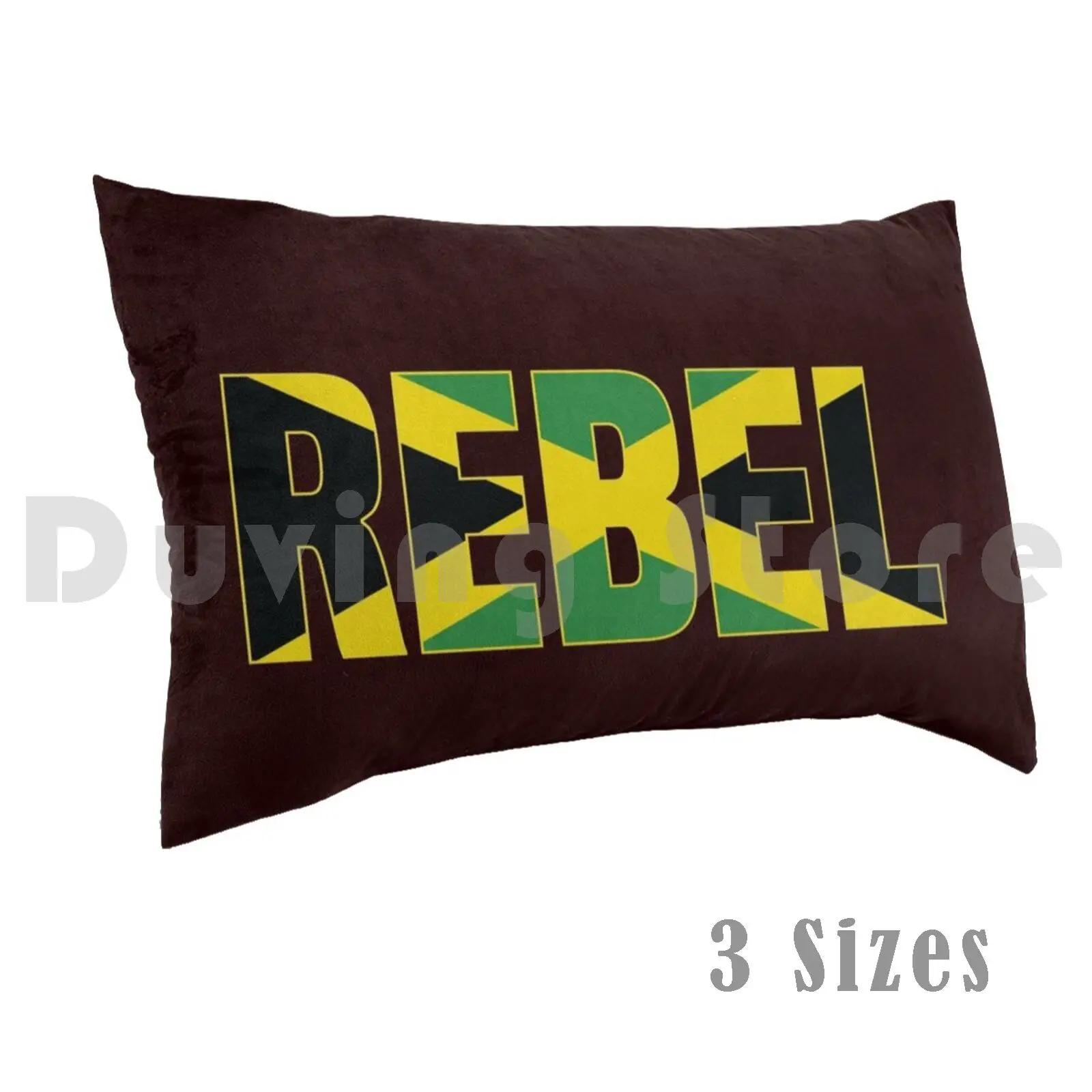 Rebel In Jamaican Colors Pillow Case Printed 50x75 Totemprints Jamaica Jamaican Flag Jamaican Rasta Rasta