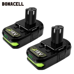 Bonacell 18V 3000mAh P107 bateria zastępcza dla Ryobi P104 P105 P102 P103 P107 bezprzewodowy akumulator litowo-jonowy L50