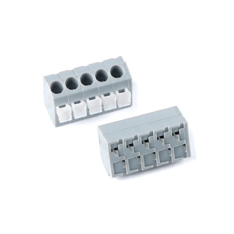 10PCS KF202 5.0 2P ~ 8Pin PCB SPRING TERMINAL BLOCKS DG202 5.0mm 2p 3p 4p 5p 6p 8p 12A 300V PCB Terminal Block