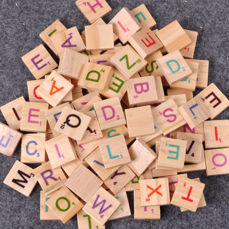 Rompecabezas Digital de madera para niños, 100 piezas, letras del alfabeto, números de colores