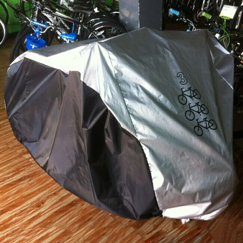 Waterproof Bike Cover UV Snow Proof Bicycle Outdoor Rain Protective Covers for 1/2/3 Bikes UND Sale