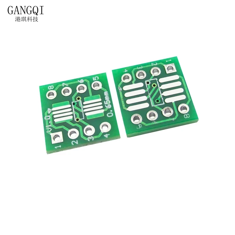 10pcs sop8 drehen dip8/smd zu dip ic adapter buchse sop8/tssop8/soic8/ssop8 platine zu dip adapter konverter platte 0,65mm 1,27mm