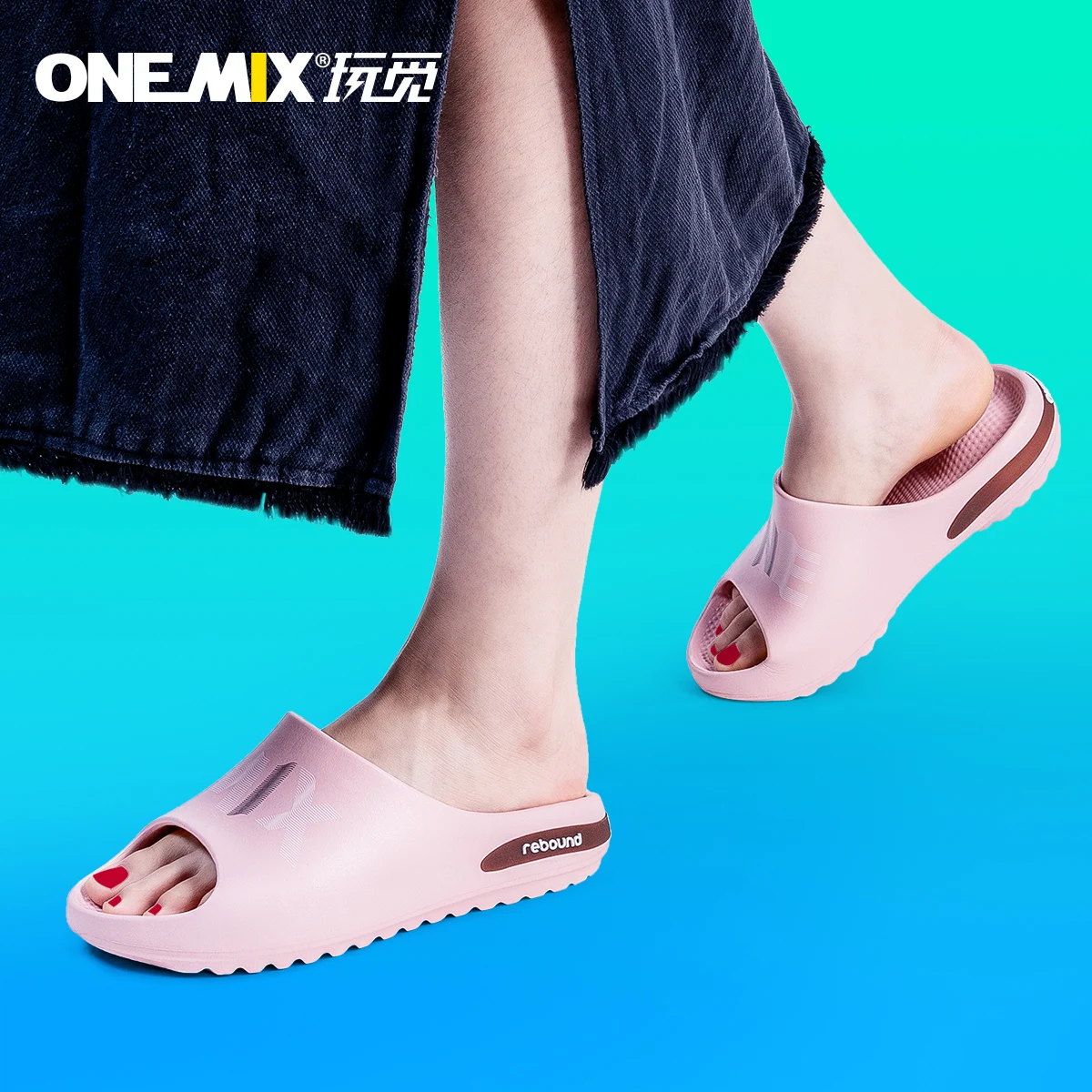 ONEMIX Original Men Indoor Sandals Slipper Summer Casual Outdoor Non-slip Beach Wadding Shoes Adult Male Cartoon Home Flip Flops