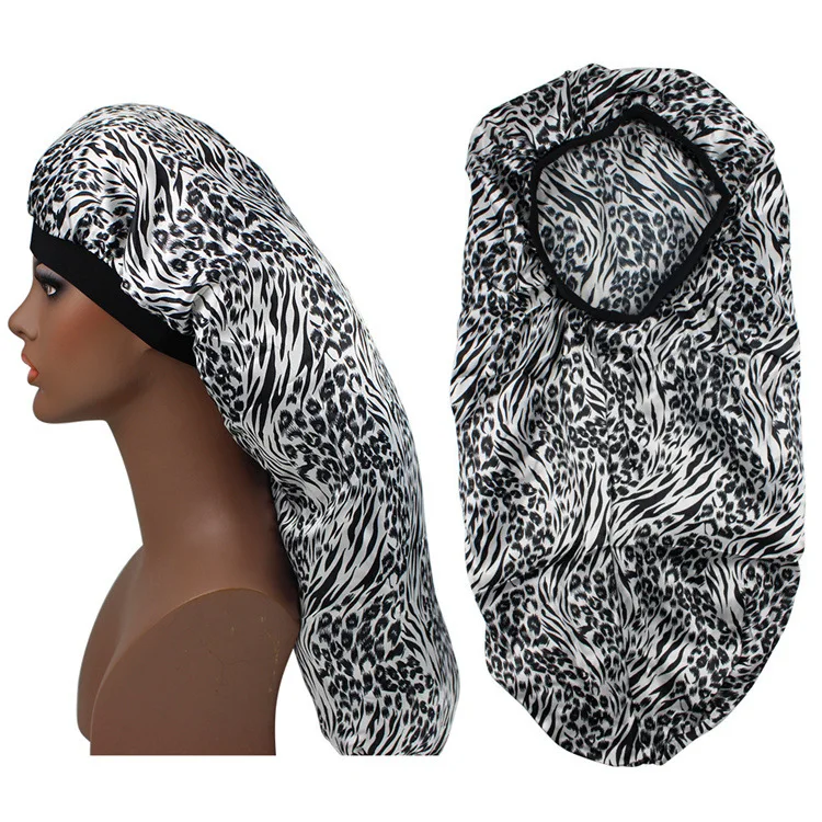 Frauen Satin Bonnet Schönheit Druck Satin Seide Motorhaube Schlafen Nacht Kappe Motorhaube Hut Motorhaube Satin Cheveux Nuit Bonnets Für Frauen – Detail 9