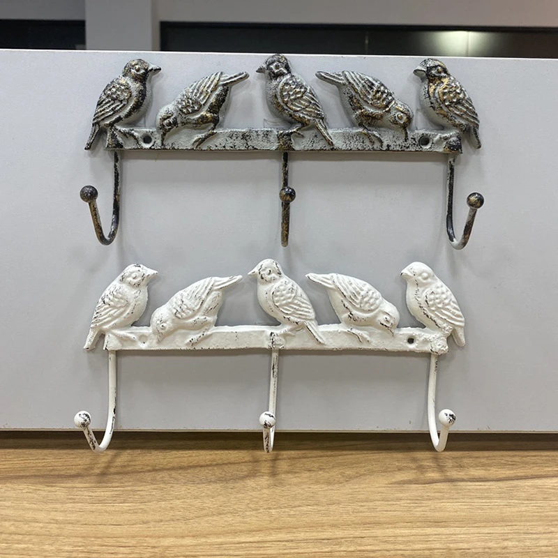 Creative Hooks Vintage Hangers Racks Clothes Hat Towel Hanging Hook Bird Retro Metal Cabinet Room Wall Decor Garments Organizer