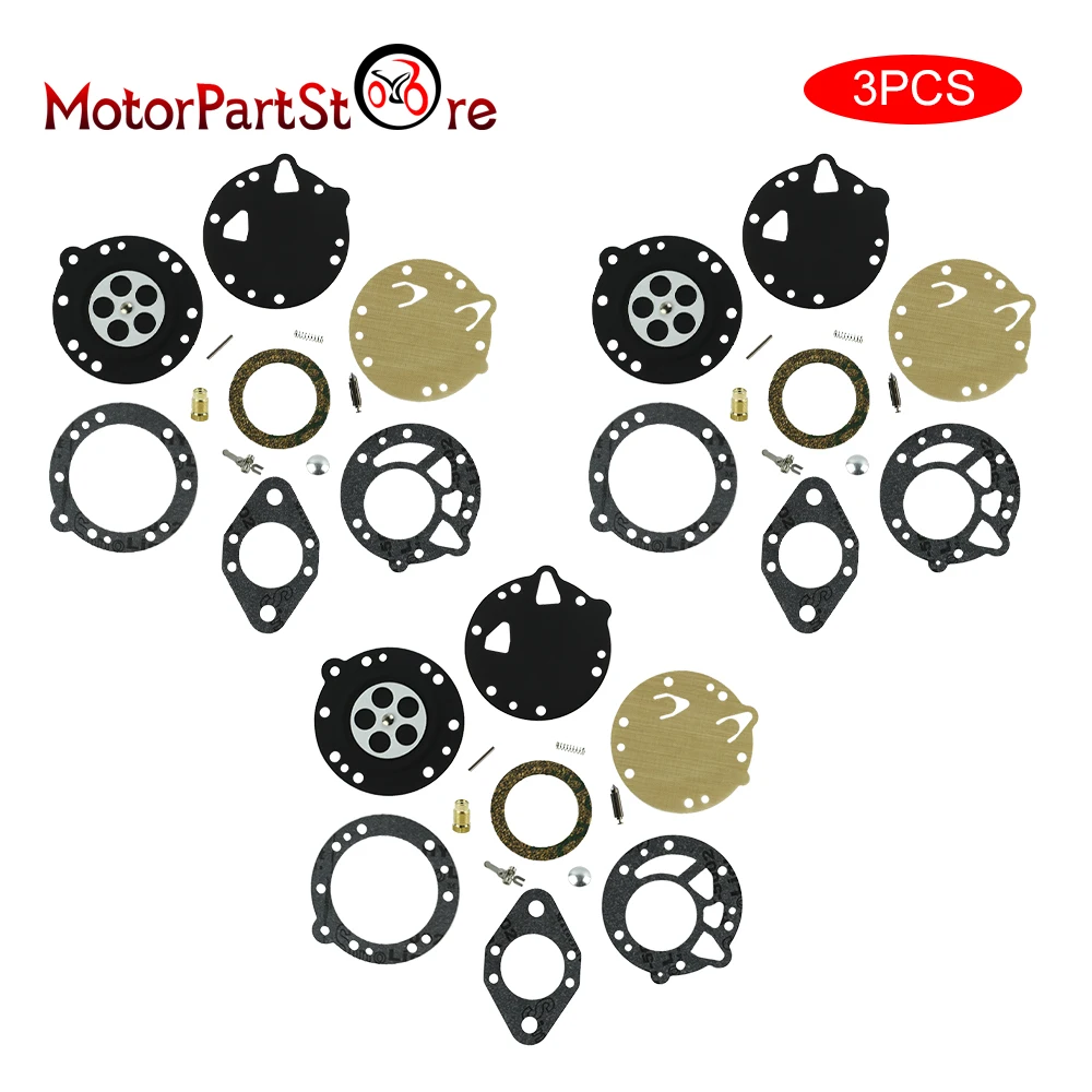 Zestaw uszczelek naprawczych gaźnika do RB-42 Zama Stihl 08 08SE 070 090 TS350 TS360 Tillotson RK-83HL LA-S6 LA-S7 S8 (3 zestawy)